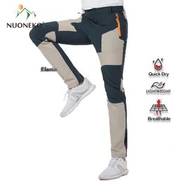 Pantalon de randonnée élastique pour hommes Sport de plein air été séchage rapide coupe-vent imperméable Trekking escalade pantalon respirant résistant à l'usure 240129