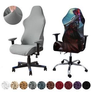 Housse de chaise de bureau élastique housses de siège pour housse de chaise de jeu housse de chaise d'ordinateur en spandex pour housse de siège de protection de fauteuil 240113