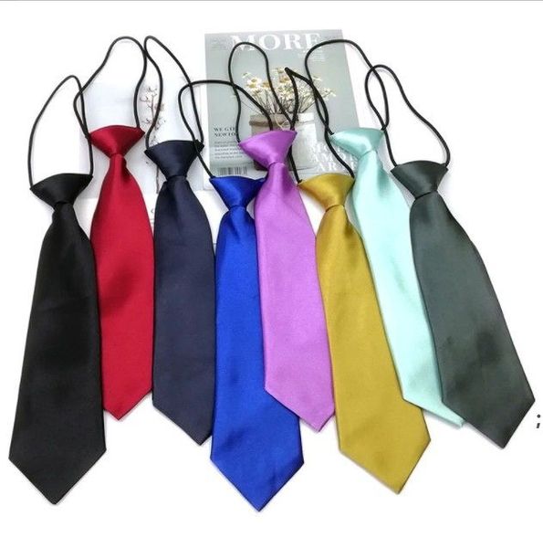 Cravate élastique pré-nouée pour garçons, cravate formelle en polyester, cravates RRA11989 Irjog