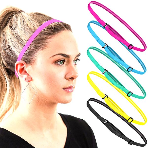 Cuerda elástica Color caramelo deportes Yoga diadema correr diademas fútbol antideslizante accesorios para el cabello ajustable hombres mujeres WH0231