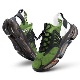Elastische hardloopschoenen Custom schoenen Men Vrouwen Diy Wit Zwart Groen Geel Rode Mens Trainer Outdoor Sneakers Maat 38-46 Color11