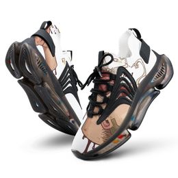 Chaussures de course élastiques chaussures personnalisées hommes femmes bricolage blanc noir vert jaune rouge hommes formateur en plein air baskets taille 38-46 color23