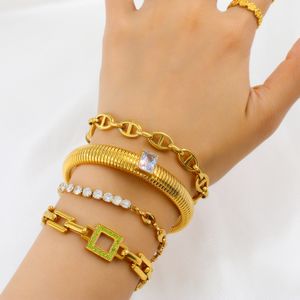 Bracelet en zircon en forme de serpent élastique Amazon en acier inoxydable européen et américain d'Amazon, fabricant d'aspirateur, bracelet pour femmes de vente directe