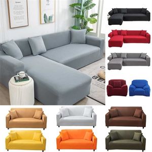 Elastische Sofa Cover voor Woonkamer Slipcover Couch 1/2/3/4 Zitmachine Corner Sofa Cotton S Copridivano 211116