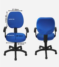 Elastische spandex stretch meubels covers voor computerstoelen bureaustoel gamingstoel zonder armleuning dekking 4589978