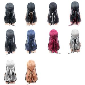 elastische zomer satijn sport cap mannen vrouwen sport tulband hoofd bands hot koop zonbescherming Doerags Bandana Durag Biker hoofddeksels hoed