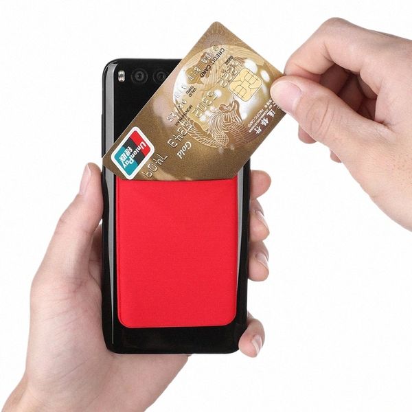 Elastic Super Fiber Phe Holder Billet Ballet Case Phe Wallet Stick en bolsillo de bolsas de tarjeta de crédito Phe Pheet para casi todas las celdas D8TT#
