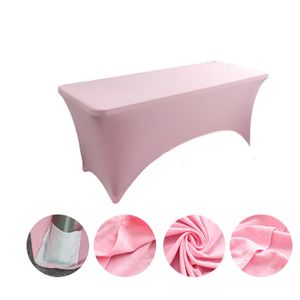 Elastic Table Cover Outdoor Wedding Event Rectangular Cloth Cover Bar Cocktail Table Cover