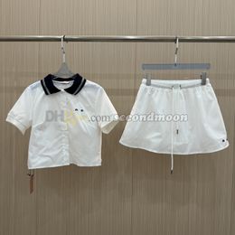 Jupe de taille élastique Femmes à manches courtes T-shirt Summer Summer Style Tenue extérieure Robes en deux pièces respirantes