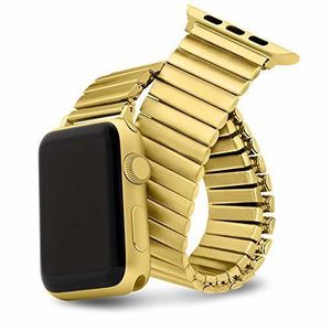 Bracelet de montre élastique pour Iwatch 38mm 40mm 44mm 42mm Femme Bracelet de luxe en acier inoxydable pour Apple Watch Series 6 5 4 3 Se 7