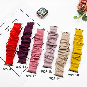 Bracelets de montre élastiques pour Apple Watch Bandes de gros intestin 38mm 40mm 42mm 44mm pour iwatch 5 4 3 2 1 Bracelet de poignet Scrunchies strap