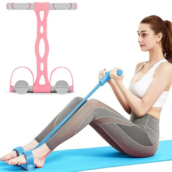 Banda de resistencia elástica para extractor de pedal de yoga, cuerda de tensión de látex natural, equipo de ejercicios para entrenamiento de estiramiento de abdomen/brazo/pierna 240226