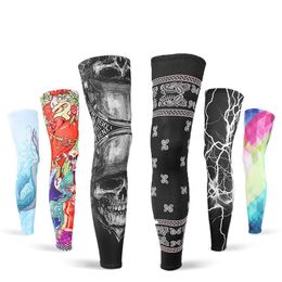 Leggings de cyclisme d'élasticité 2pcs / lot anti-uv gaier crâne respirant Sport Sénalisation Paisley Running Basketball Football Leggings