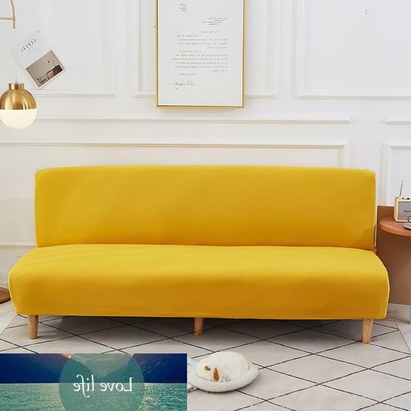 Élasticité couleur unie pli sans bras canapé-lit couverture siège pliant housse couvre banc canapé protecteur élastique Futon pas cher Vjpwn