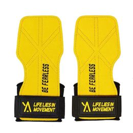 Elleboog kniepads 1 paar koehide gymhandschoenen grepen anti skid gewicht tillen grip deadlifts workout fitness pull -ups bracer bescherming 230418