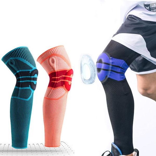 Coude Genouillères 1 Pcs Prolongé Brace Sleeve Support Compression Manches Silicone Pour Basketball Soulagement De La Douleur Récupération