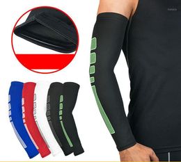 Elleboogknie Pads 1pc Antislip Silicone Arm Warmers Extended Sport Pols Mouw Compressie UV Beschermende Manchet Brace Ondersteuning