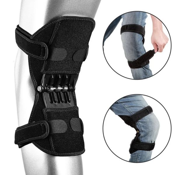 Rodilleras de codo 1PC Protección de rodilla Booster Power Support Rodilleras Potente rebote Fuerza de resorte Deportes Reduce el dolor Protección de pierna fría 231101