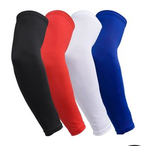 Elleboog Kniebeschermers 1Pc Sport Veiligheid Basketbal Voetbal Volleybal Armmouw Oads Beschermende Compressie Stretchbrace Rood/Zwart/Blauw Dhgyu