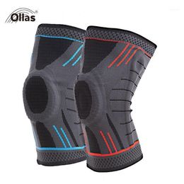 Elleboogknie Pads 1 stks Compressie Brace Ondersteuning Siliconen Elasticiteit Stabilisator Padsport Basketbal Volleybal Patella Protector