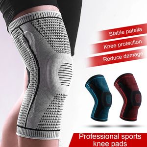 Poussions de genou du coude 1pcs Silicone Souffre de genou Full Strap Patella Support médial Strong Ménisque Protection de compression Sport Tampons de sport Running Basketball 231024