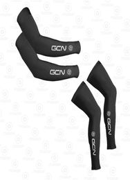 Pads de genou du coude 2021 Pro équipe GCN Black UV Protection cyclisme bras plus chaud