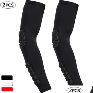 Rodilleras de codo 2 piezas Manga de codo Acolchado Brazo de compresión Protector de antebrazo Mangas deportivas Almohadillas protectoras Soporte para fútbol Baloncesto Otbaj