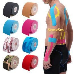 Elleboog Knie Pads 5 Size Kinesiologie Tape Spier Bandage Sport Katoen Elastische Lijm Strain Injury Pijnbestrijding Stickers 230613