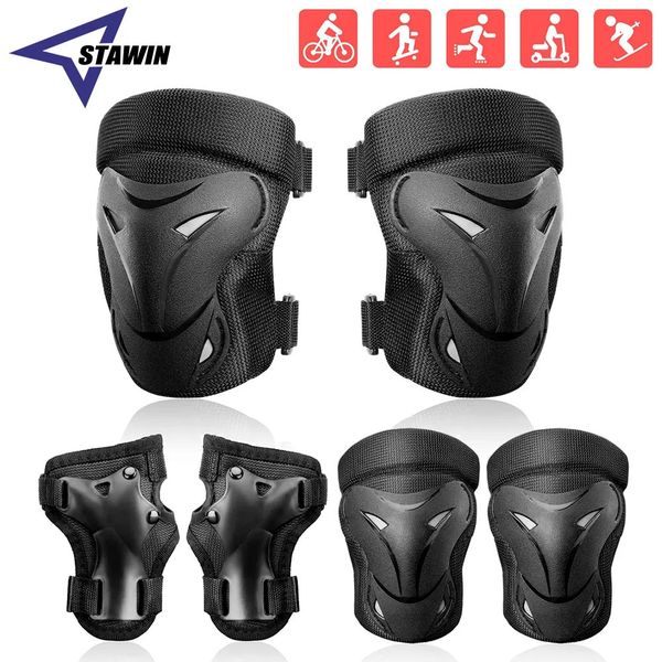 Elbow Knee Pads 6 pièces/ensemble équipement de protection ensemble genouillères de patinage coudière poignet protège-main pour enfants adulte cyclisme rouleau escalade Sports 231024