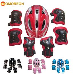 Elleboog Kniebeschermers 7 Stuks Rolschaatsen Kinderen Jongen Meisje Veiligheidshelm Knie Elleboogbeschermer Sets Fietsen Skate Fiets Scooter helm Bescherming Veiligheid Guard 231012