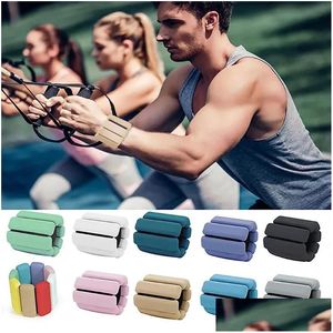 Rodilleras de codo Muñequeras ponderadas ajustables Pesas de tobillo para hombres Mujeres Fitness Muñequera Pie Caminando Pulsera para correr Dro DHK4Q