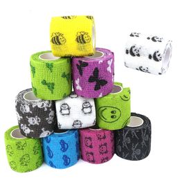 Coude Genouillères Motif Animal Imprimé Auto-Adhésif Bandage Élastique 45m Sport Wrap Bande pour Finger Joint First Aid Kit Pet 230614