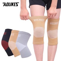 Elleboog knie pads aolikes 1pair outdoor sportvolleybal basketbal protector brace veiligheid ondersteuning elastiek nylon