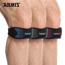 Elleboog knie pads aolikes verstelbare patella pees riem bescherming beschermer ondersteuning kussen sportry brace zwart scherpe outdoor1223g