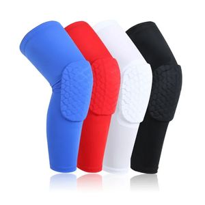 Genouillères coudières Basket-ball Volley-ball Genouillères Support en mousse nid d'abeille Compression Jambe Manches Genouillère Support Sport Genouillère Fitness Equipmet 231127