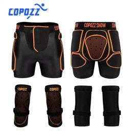 Coudières genouillères COPOZZ réglable adulte équipement de sport Shorts Snowboard Protection hanche moto court Ski Skate Anti choc 231109