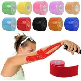 Elleboog Knie Pads Hoge kwaliteit Elasticiteit Katoen Blend Elastische Banding Sport Tape Roll Kinesiology Adhesive Spier Strain Care Sticke