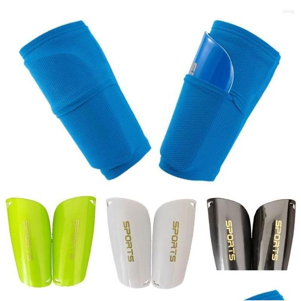 Coudières Genouillères Genouillères 1 Kits Football Shin Guard Adts Chaussettes Pour Enfants Avec Poche Professionnel Football Jambe ER Manches Équipement De Protection Dhlzq