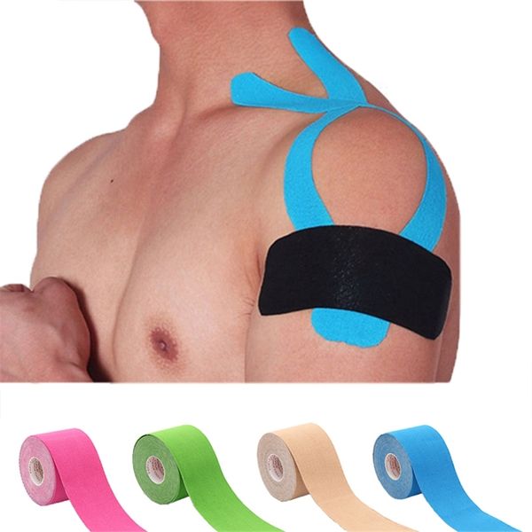 Coude genouillères logy Tape 5 cm 5 m bande élastique soulagement de la douleur musculaire récupération athlétique pour Gym Fitness Bandage 220830