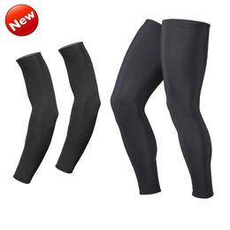 Codo rodilleras hombres mujeres protección UV MTB bicicleta ciclismo calentadores de brazo y deportes correr sol mangas Leggings2486