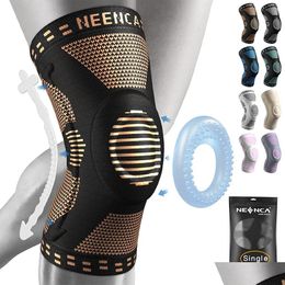 Poussions de genou du coude NEENCA Copper Brace Support avec ratella Gel Pad Side Stabilisateurs pour la douleur Sport d'arthrite ACL Drop Relief Drop Otbtd