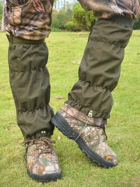 Coudières et genouillères pour randonnée en plein air, leggings de neige, guêtres tactiques imperméables pour la chasse, le camping, chaussures antidérapantes résistantes à l'usure