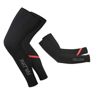 Coude Genouillères Pro Team Raudax Warmer Jambe Noir UV Protection Vélo Bras Respirant Vélo Course Course VTT Vélo Manches