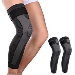 Elleboog Knie Pads SKDK 1PAIR Elasticiteit Lange kniebeschermer Brace Sports knie Hoge elastische compressie Kniekaten Brace knieondersteuning Mouwen 230417