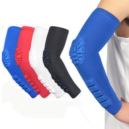 Coude genouillères sport soutien de sécurité manchon de compression rembourrage bras protecteur de sécurité brassard pour basket-ball vélocoude