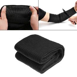 Coudières et genouillères en fil d'acier, manchon de protection pour bras, protection de sécurité anti-abrasion résistante aux coupures pour le jardin, la cuisine, le travail agricole, 1 paire