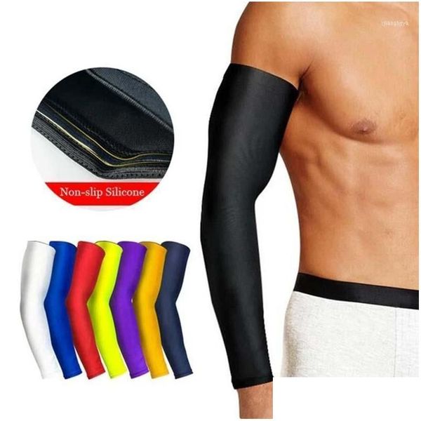 Codo Rodilleras Protección UV Brazo de enfriamiento Mangas de compresión para hombres/mujeres/estudiantes Brace Béisbol Baloncesto Fútbol Ciclismo Drop D Otwut