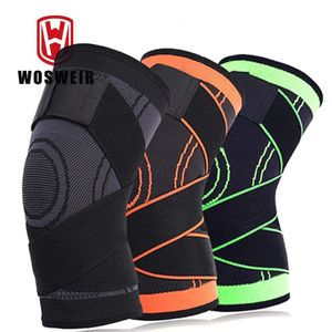 Rodilleras de codo WOSWEIR 1PC Rodillera deportiva Hombres Rodilleras elásticas presurizadas Soporte Fitness Gear Baloncesto Voleibol Brace Protector 231101