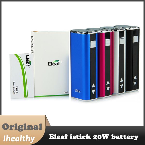 Batterie Eleaf iStick 20W Batterie intégrée 2200mah Sortie maximale Mode VW/VV commutable Emballage simple 4 options de couleur