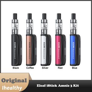 Kit Eleaf iStick Amnis 3, batterie à tension réglable de 900 mAh avec réservoir d'entraînement GS de 2 ml, adopte le chargement USB-C avec bobines d'air GS